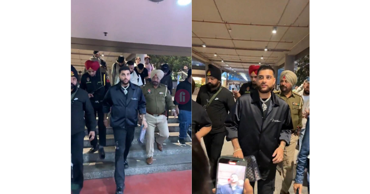 Canada based Punjabi Singer Karan Aujla, Famous for his song 'Softly,' Arrives in India with Tight Security, gets papped at Mumbai Airport